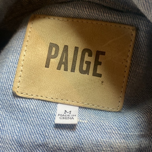 Paige denim patchwork jacket. Size Medium. Runs small. - Picture 5 of 5